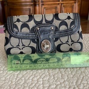 Coach black wristlet
